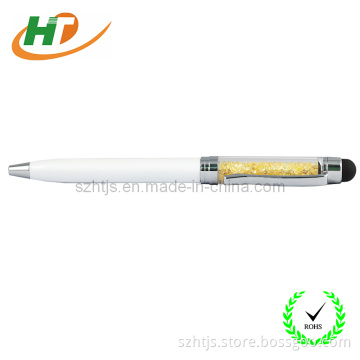 2 in 1 Metal Barrel Writing and Sensitive Smartphone Touch Screen Stylus Pen (HT-12-001-CU)